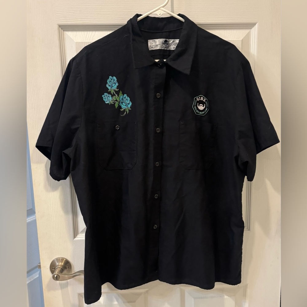 Red Kap Custom Embroidered Short Sleeve Button Down